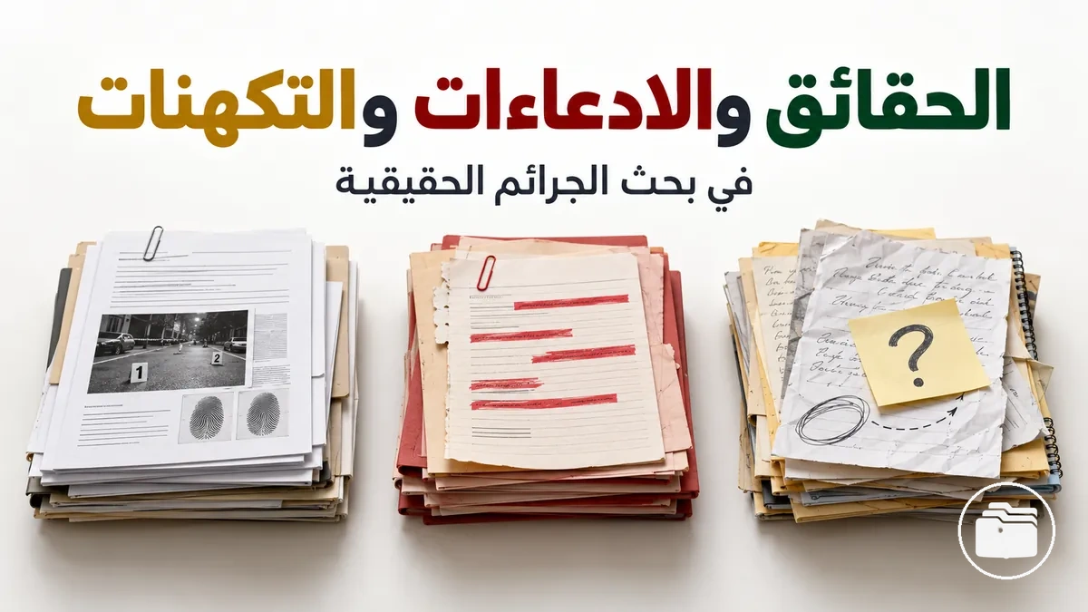 ملاحظات قضية تفصل بين الحقائق الموثقة والادعاءات والتكهنات