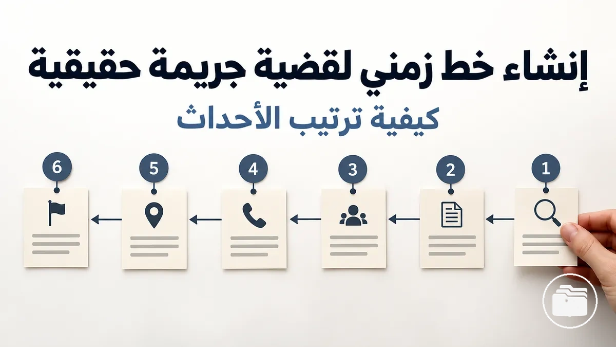 خط زمني مرتب لأحداث قضية جريمة حقيقية