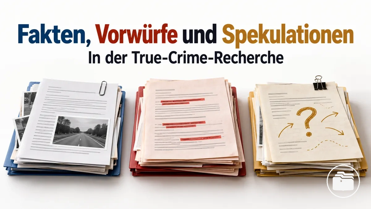 Fallnotizen, die dokumentierte Fakten, Vorwürfe und Spekulationen voneinander trennen
