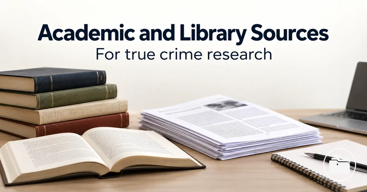 Academic papers and library sources used in true crime research