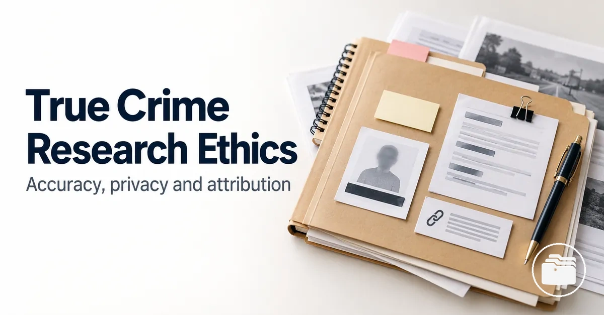 Research notes illustrating privacy, attribution and ethical handling of case information