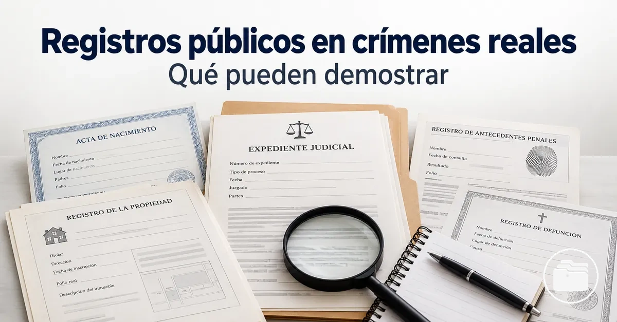 Registros públicos empleados como fuentes en la investigación de crímenes reales