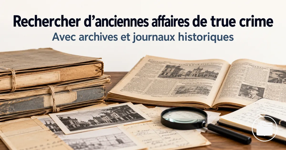 Documents d’archives et journaux historiques utilisés pour rechercher une affaire ancienne