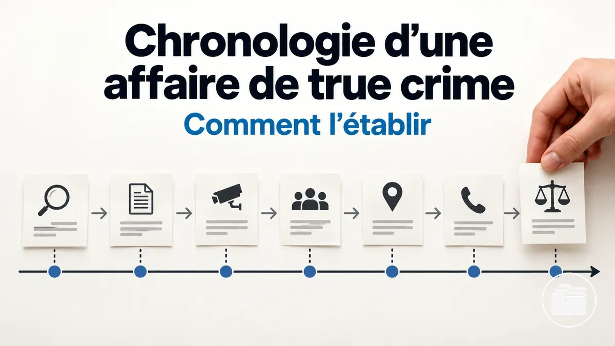Chronologie des événements d’une affaire de true crime
