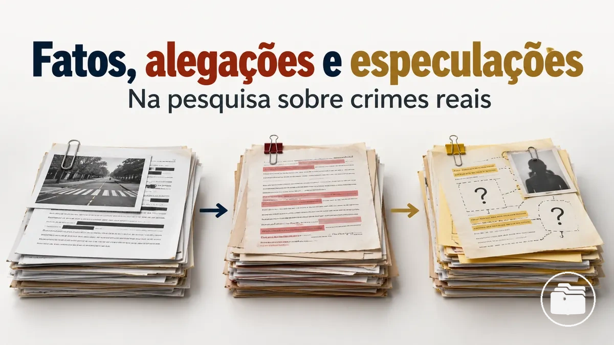 Notas de um caso separando fatos documentados, alegações e especulações