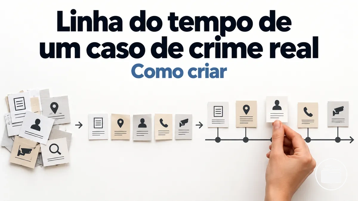 Linha do tempo dos acontecimentos de um caso de crime real