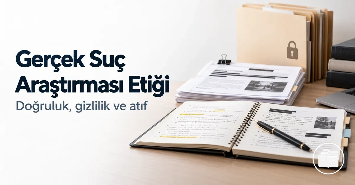 Vaka bilgilerinin gizliliğini, atfını ve etik kullanımını gösteren araştırma notları