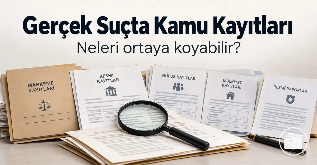 Gerçek suç araştırmasında kaynak olarak kullanılan kamu kayıtları