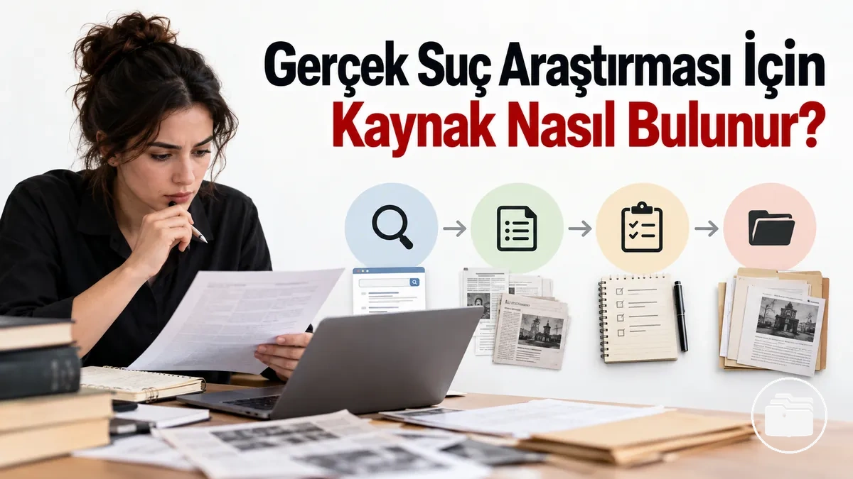 Bir gerçek suç vakası için kaynak bulan ve toplayan araştırmacı