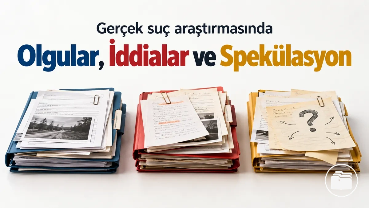 Belgelenmiş olguları, iddiaları ve spekülasyonu ayıran vaka notları