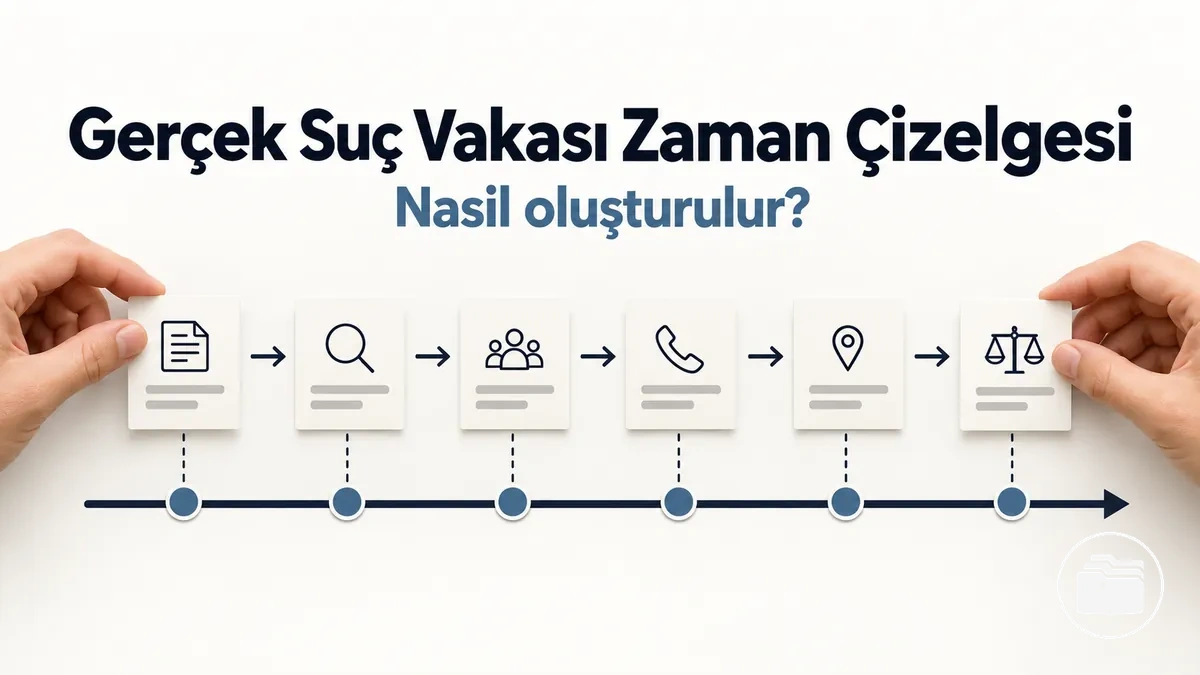 Bir gerçek suç vakasındaki olayların zaman çizelgesi